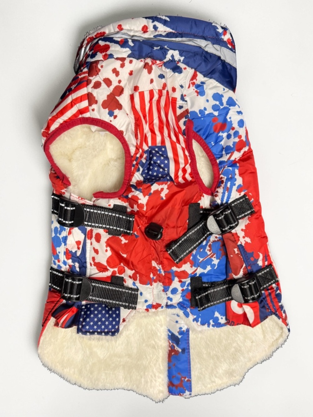 Dogcheer Patriotic Dog Coat w/ Harness Medium 🇺🇸🐾 - Picture 4 of 16